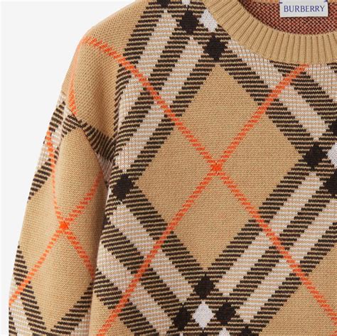 burberry london sharp mohair wool|Check Wool Blend Sweater in Sand .